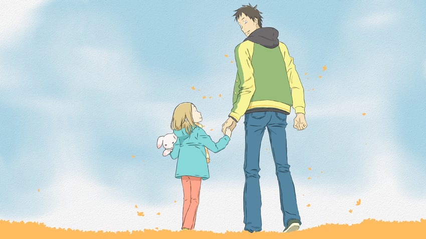 kaga rin and kawachi daikichi (usagi drop) drawn by kingo