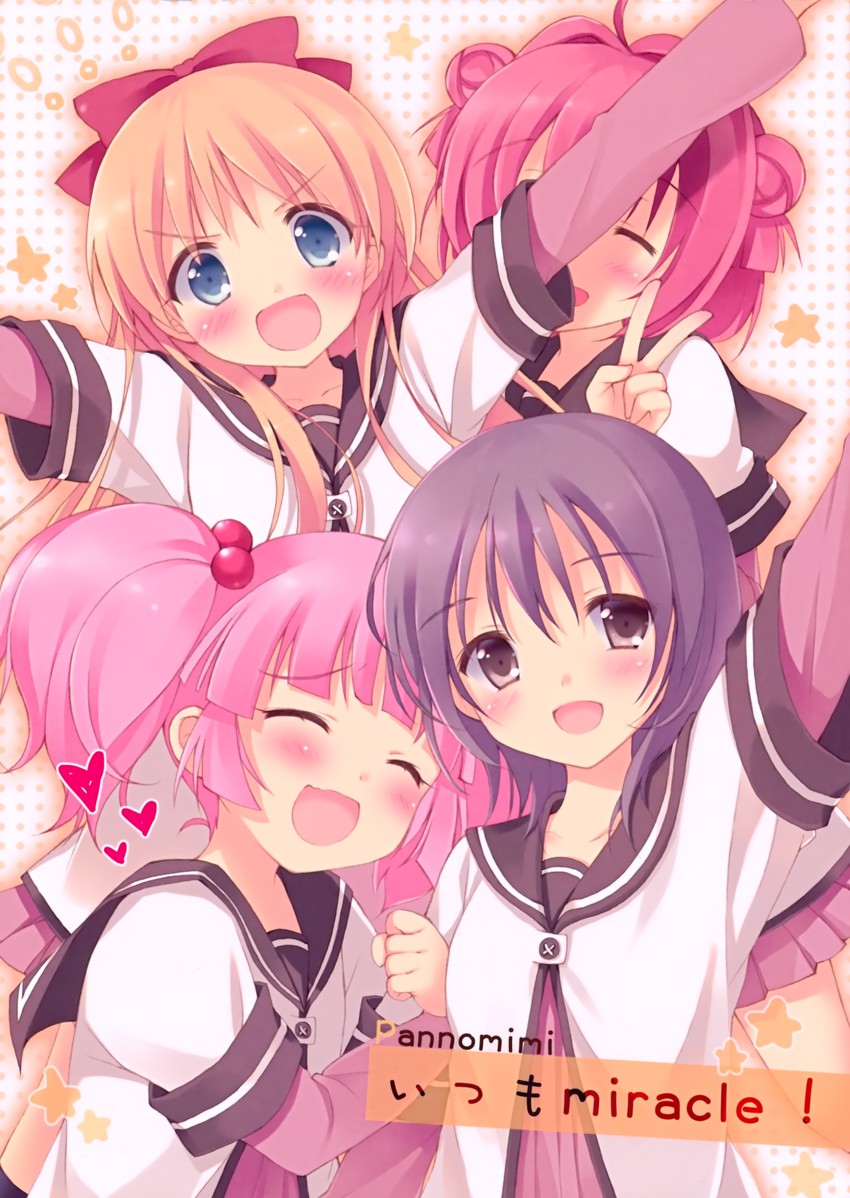 toshinou kyouko, akaza akari, funami yui, and yoshikawa chinatsu (yuruyuri) drawn by pan_(mimi)