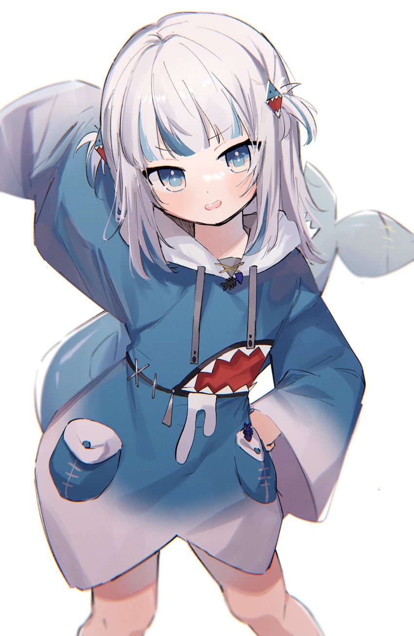 gawr gura (hololive and 1 more) drawn by 852_box