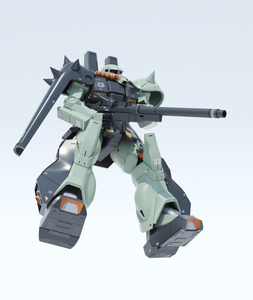hizack and hizack custom (gundam and 1 more) drawn by gassan_(7nan8ku)
