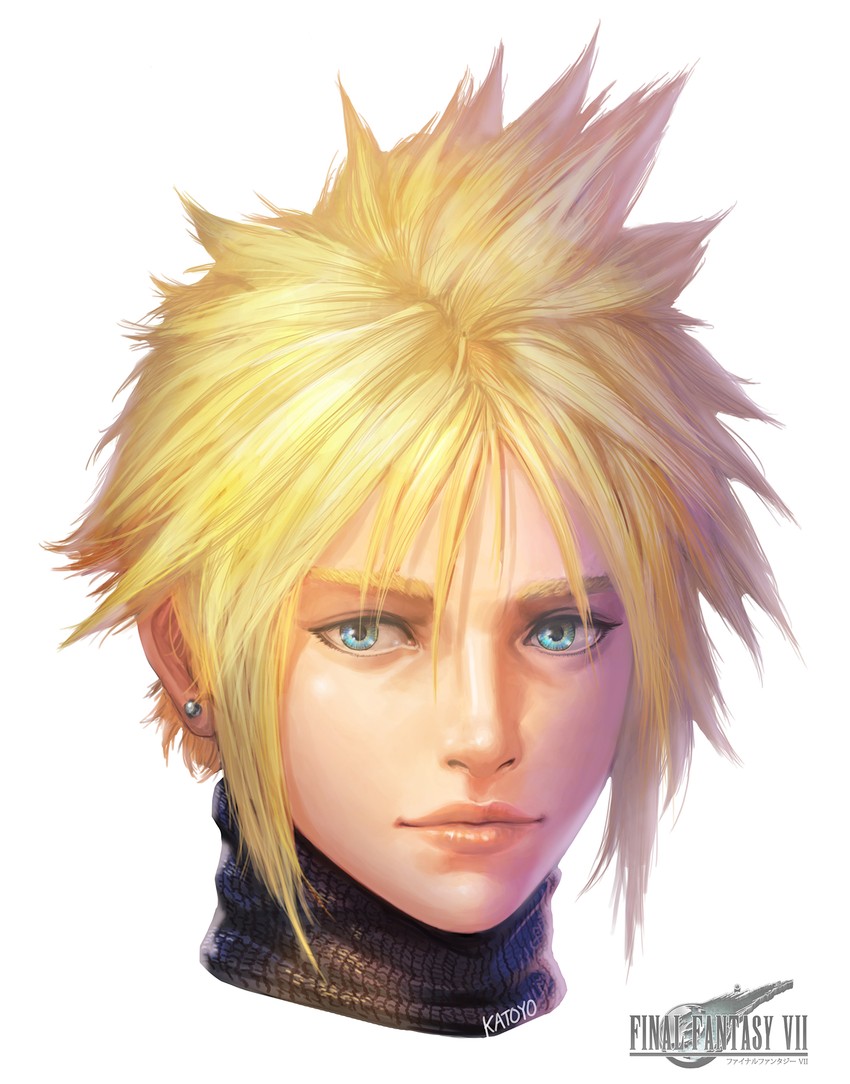 cloud strife (final fantasy and 2 more) drawn by katoyo85