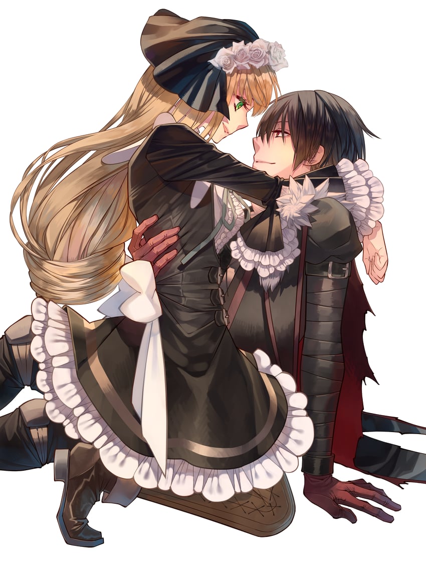 raoul evans and cristiana alcott (fukushuu wo koinegau saikyou yuusha wa yami no chikara de senmetsu musou suru) drawn by sakamoto_akira
