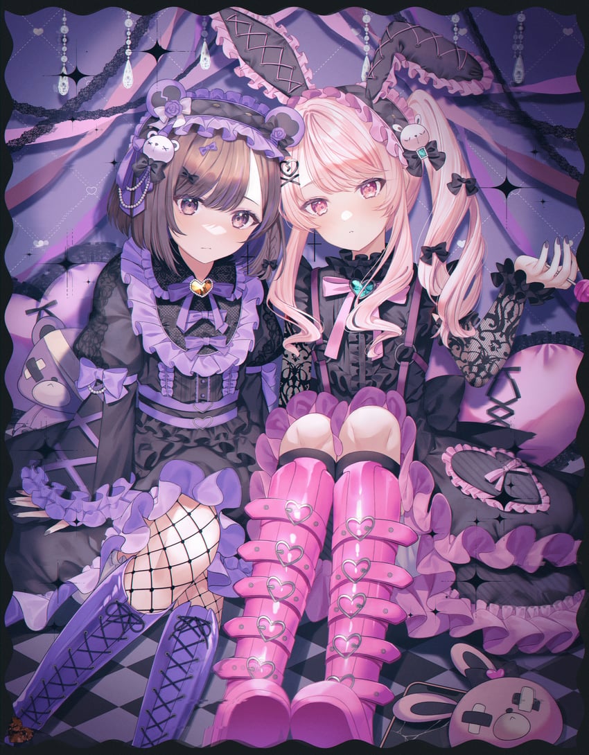 shinonome ena and akiyama mizuki (project sekai) drawn by lushuao