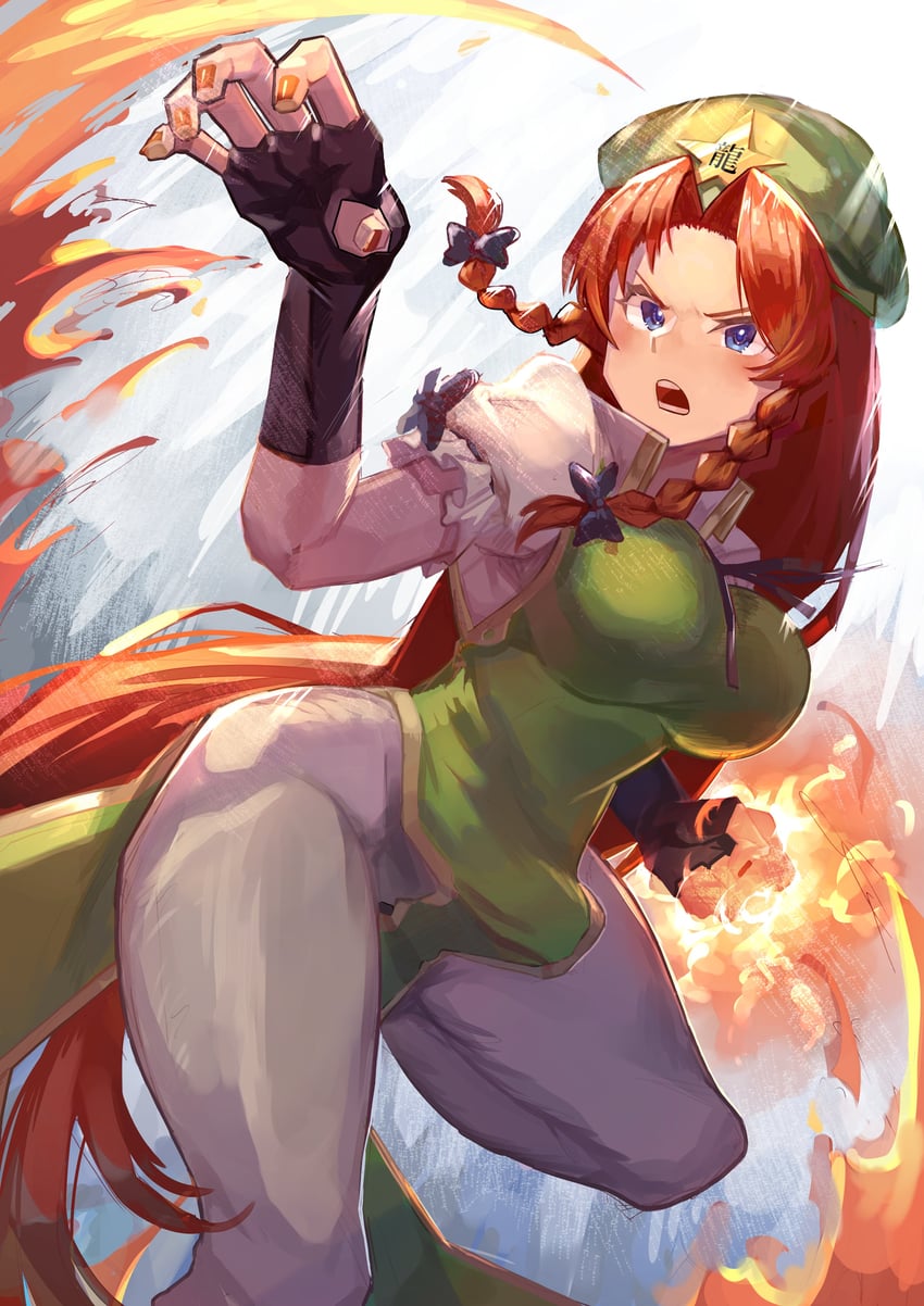 hong meiling (touhou and 1 more) drawn by hiragi_sage
