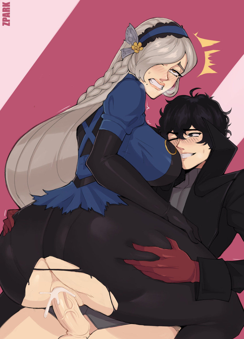 amamiya ren, joker, and lavenza (persona and 1 more) drawn by zpark