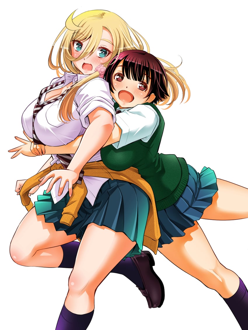 kuzuryuu hanako and shishidou seira (yankee jk kuzuhana-chan) drawn by sogabe_toshinori
