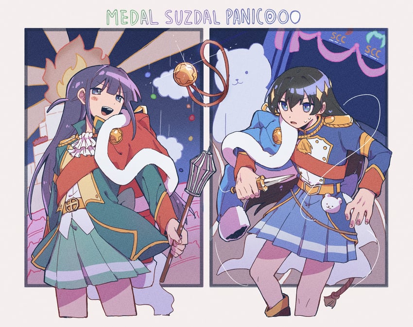 tsuyuzaki mahiru and kagura hikari (shoujo kageki revue starlight) drawn by rei931218
