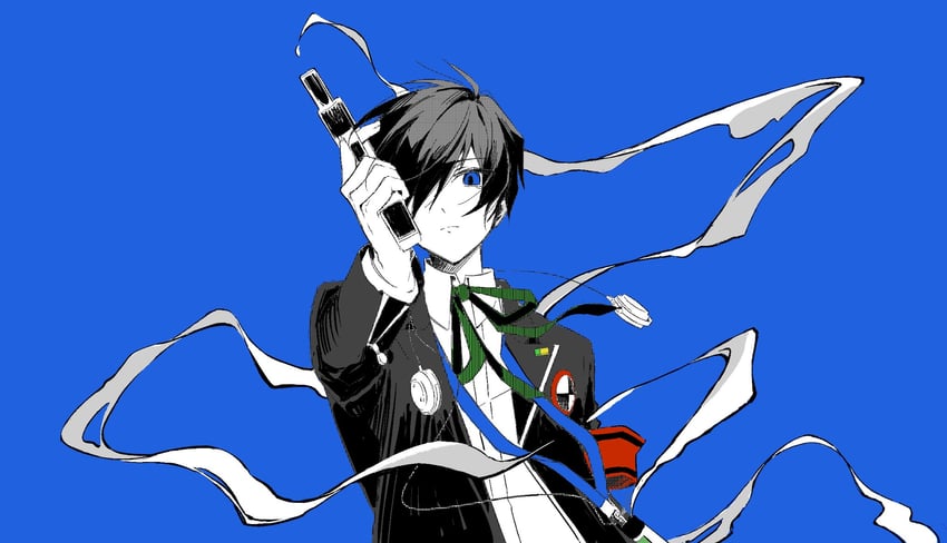 yuuki makoto (persona and 1 more) drawn by mxm1ao