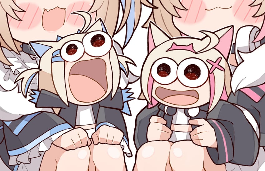 fuwawa abyssgard and mococo abyssgard (hololive and 2 more) drawn by kukie-nyan