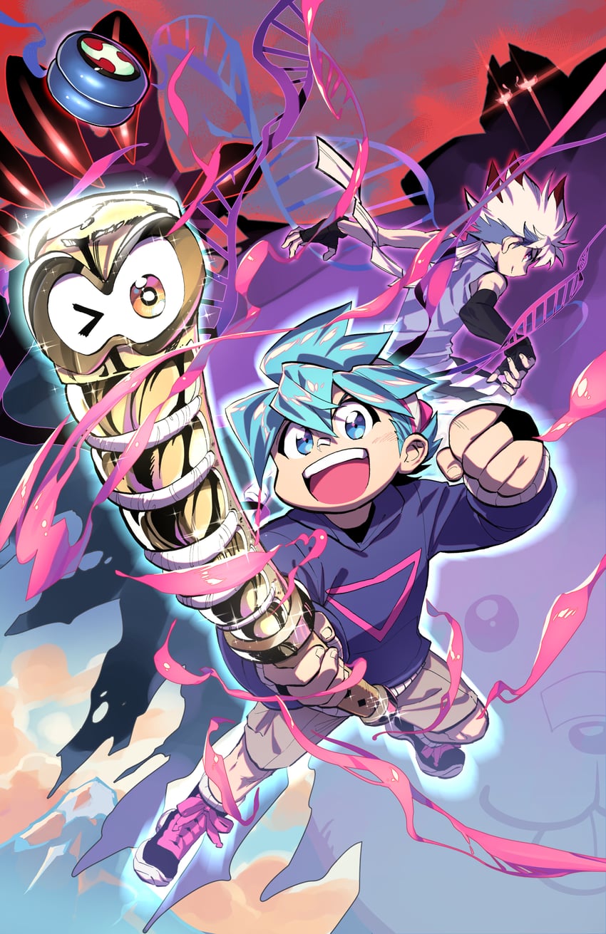 gumchi, kappei, and fuma (ninjala and 2 more) drawn by kushabiria