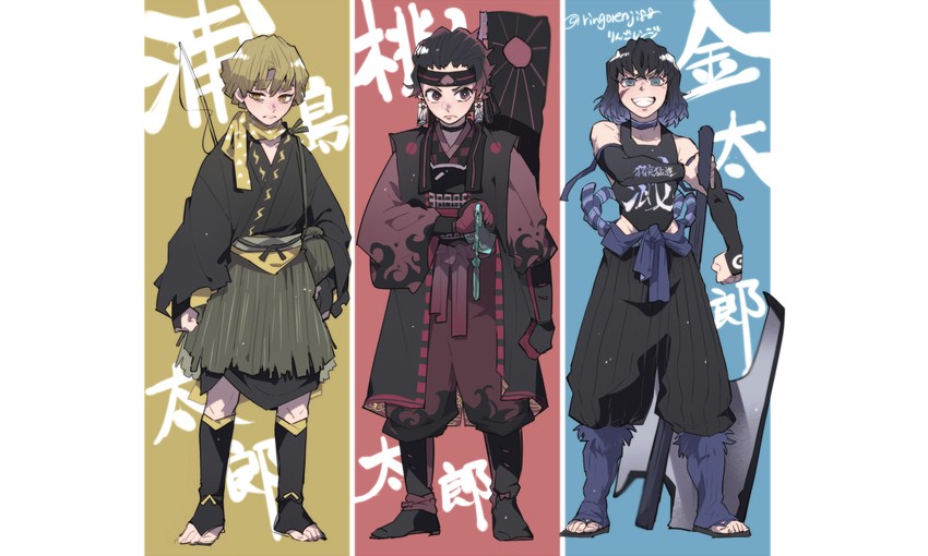 Kamado Tanjirou Agatsuma Zenitsu And Hashibira Inosuke Kimetsu No Yaiba Drawn By Ringorenji Danbooru Kamado Tanjirou Agatsuma Zenitsu And Hashibira Inosuke Kimetsu No Yaiba Drawn By Ringorenji Danbooru
