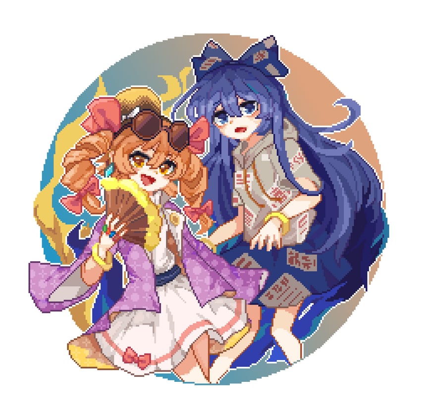 yorigami shion and yorigami jo'on (touhou) drawn by hui_mi_(hennji_echo)