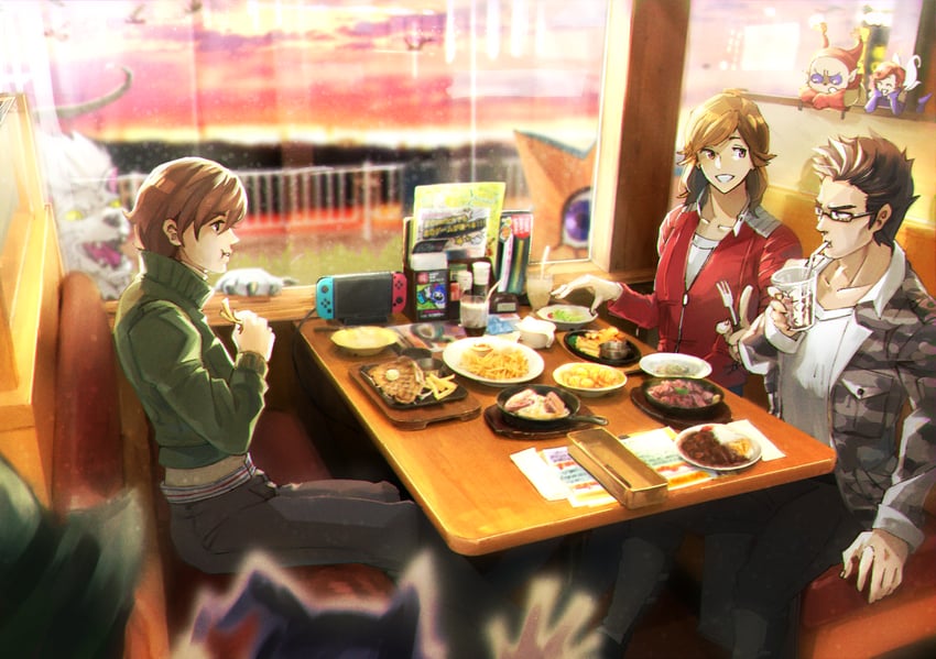 pixie, kazuya, yuji, takeshi, and knocker (shin megami tensei and 1 more) drawn by tori_(bromaticbrotrap)