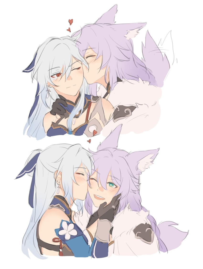 jingliu and baiheng (honkai and 1 more) drawn by yurenn