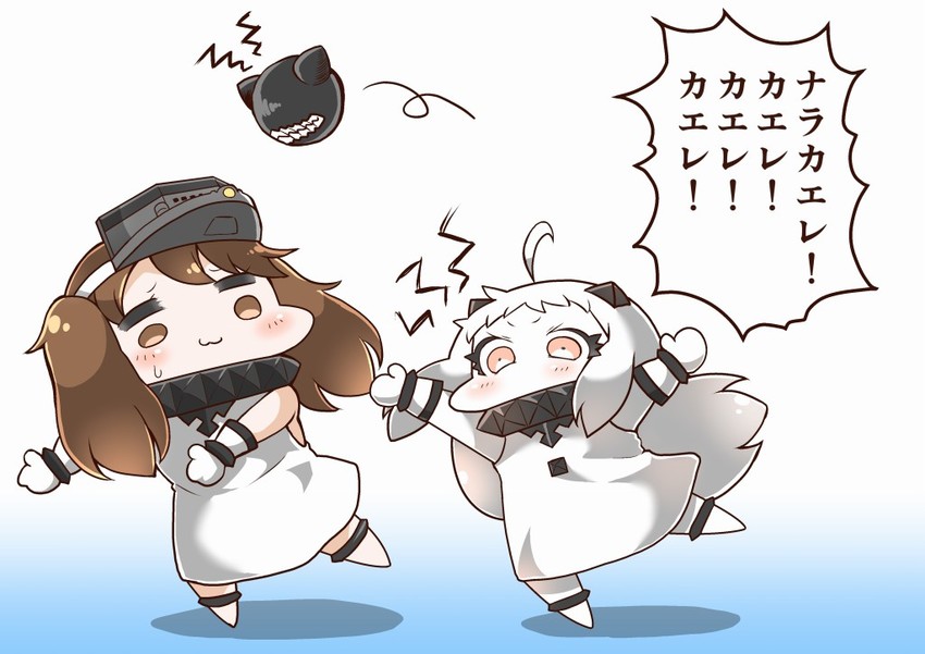 ryuujou and northern ocean princess (kantai collection) drawn by tanaka_kusao