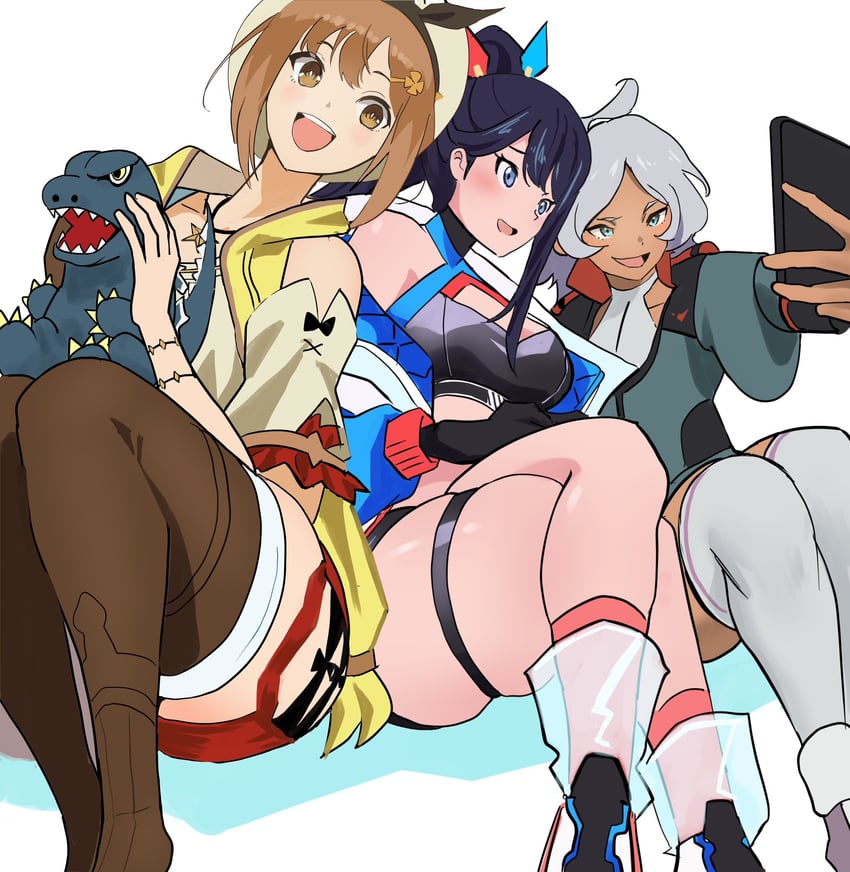 takarada rikka, reisalin stout, and secelia dote (gundam and 6 more) drawn by meke_(77842928)