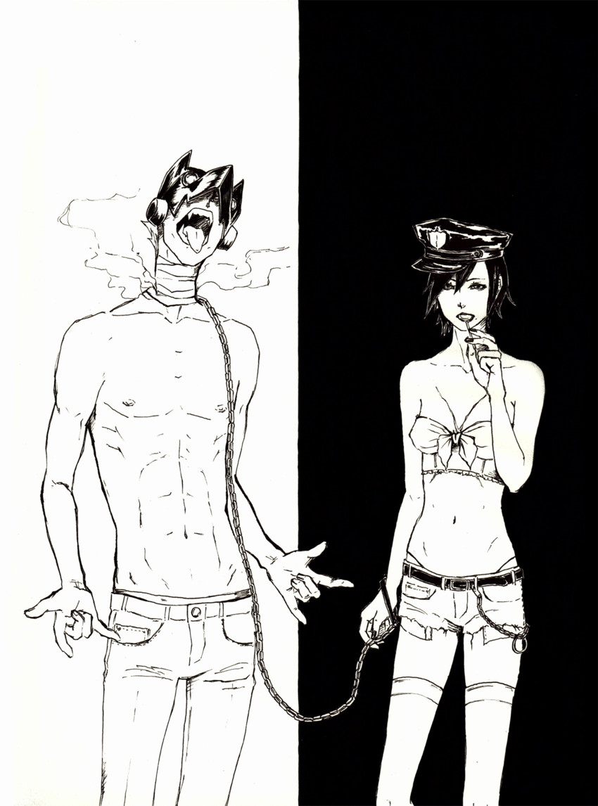 fuyumine naoto and haine rammsteiner (dogs: bullets & carnage and 2 more) drawn by lesley_gu