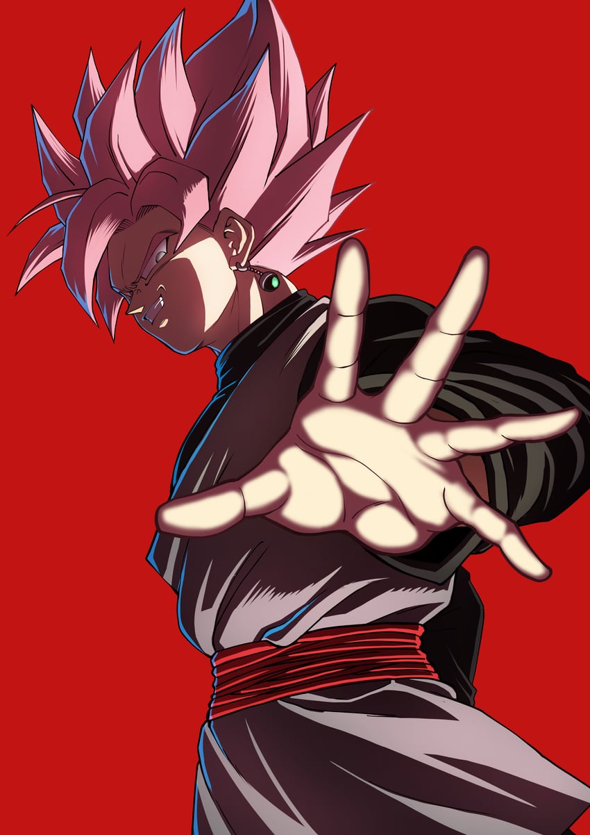 goku black (dragon ball and 1 more) drawn by heydove