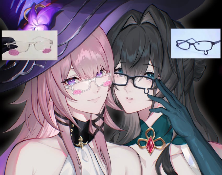 herta, the herta, and ruan mei (honkai and 1 more) drawn by rokibent