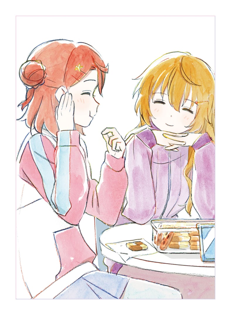 uehara ayumu and konoe kanata (love live! and 1 more) drawn by mebachi