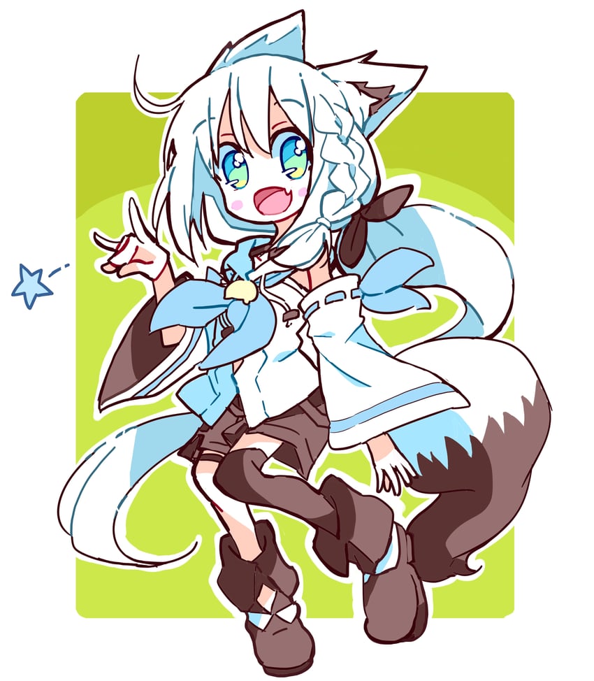 shirakami fubuki (hololive) drawn by tokorotokoro10