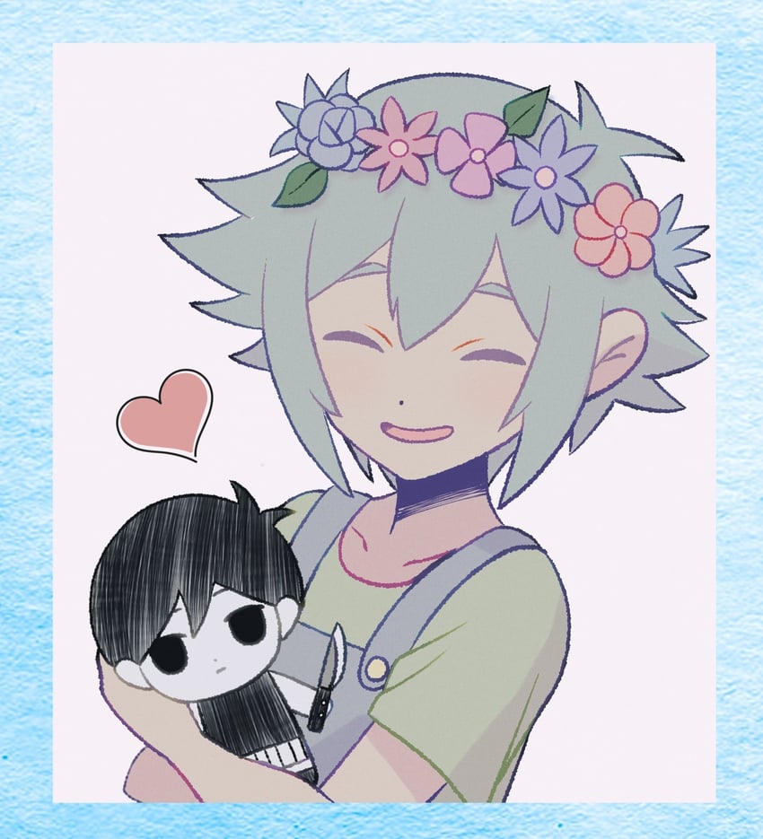 omori and basil (omori) drawn by zero_(sleepy_meltan)