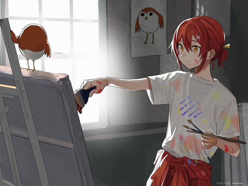 hanasaki miyabi and kyomu suzume (holostars) drawn by momose_(oqo)