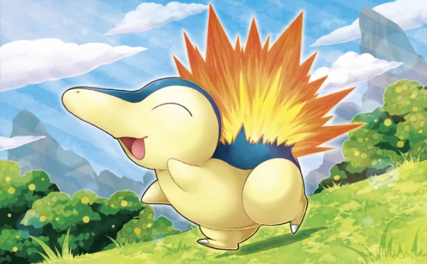 cyndaquil (pokemon and 1 more) drawn by kirisaki_(gin16k)