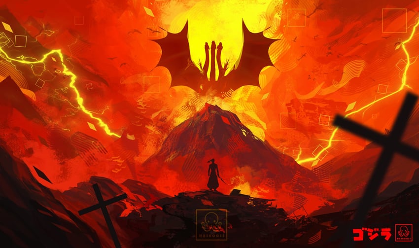 king ghidorah (godzilla and 2 more) drawn by maskoo185826