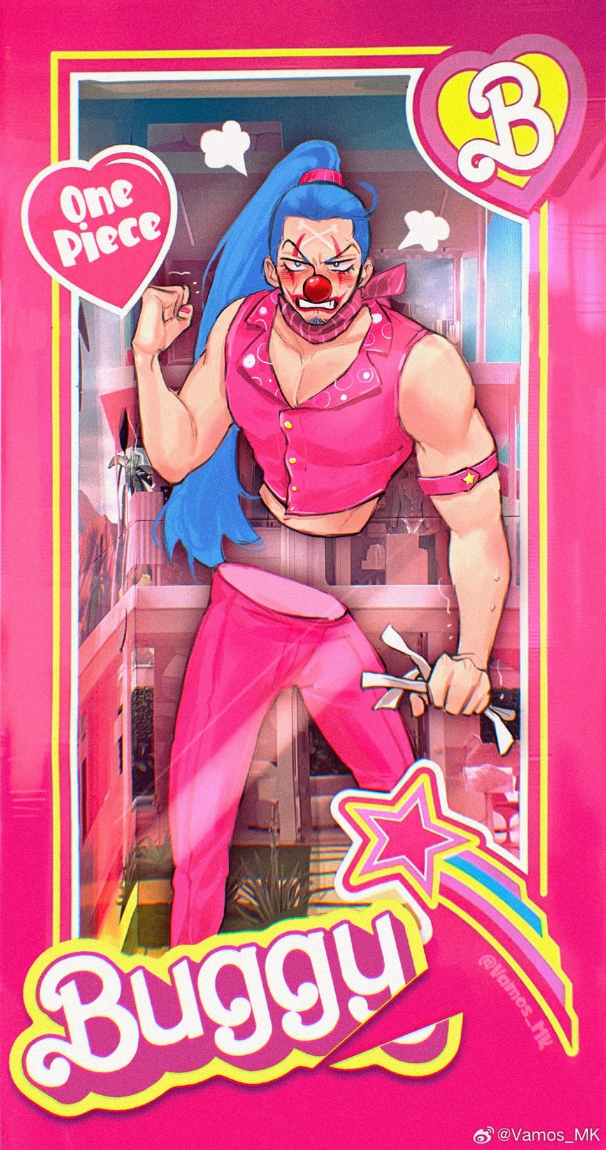 buggy the clown (one piece and 1 more) drawn by vamos_mk