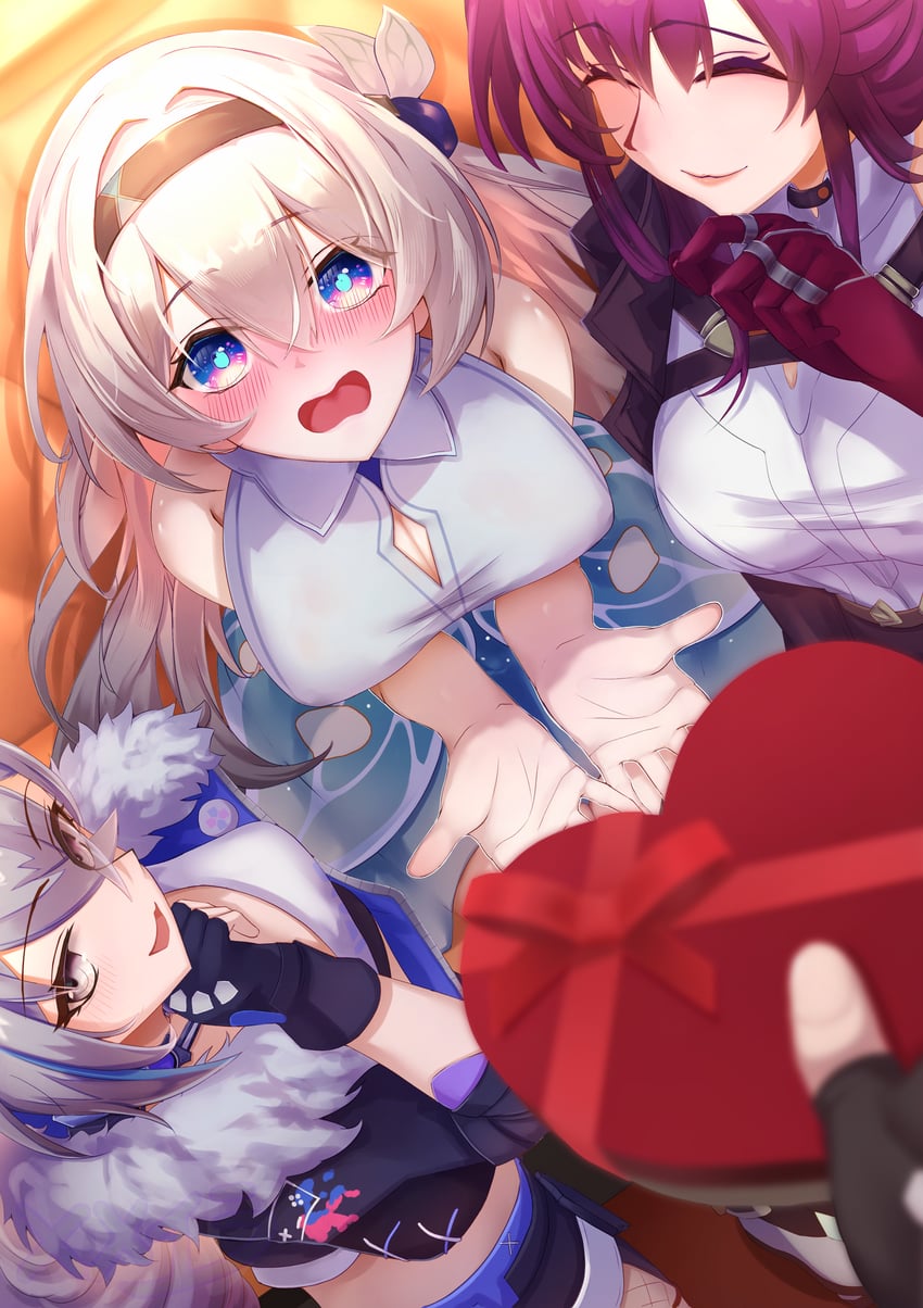 trailblazer, firefly, kafka, caelus, and silver wolf (honkai and 1 more) drawn by memeiradesuyo