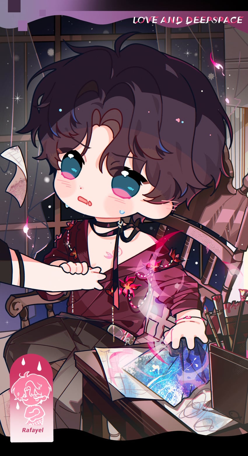 protagonist (love and deepspace) drawn by humi_humi