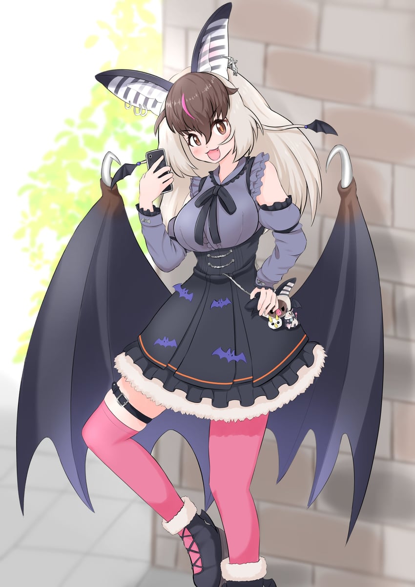 brown long-eared bat and poporu (kemono friends and 1 more) drawn by oaug241