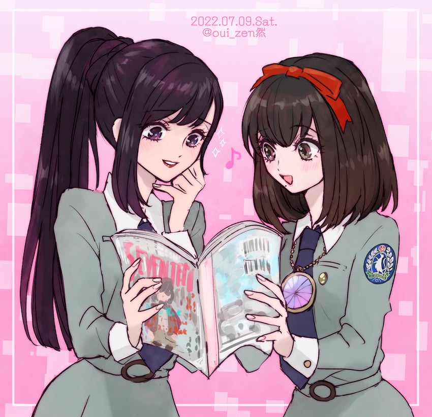sonomura maki and kirishima eriko (persona and 2 more) drawn by oui_zen