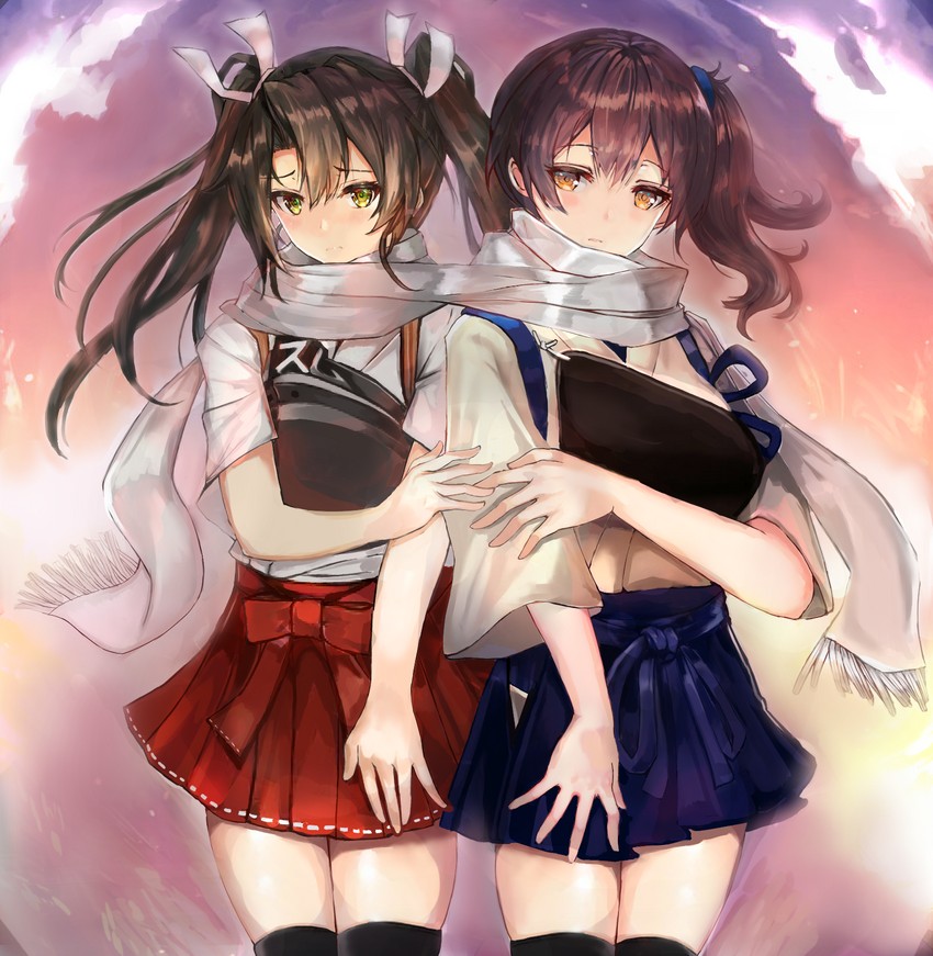 kaga, zuikaku, and zuikaku kai ni (kantai collection) drawn by eriyama_e