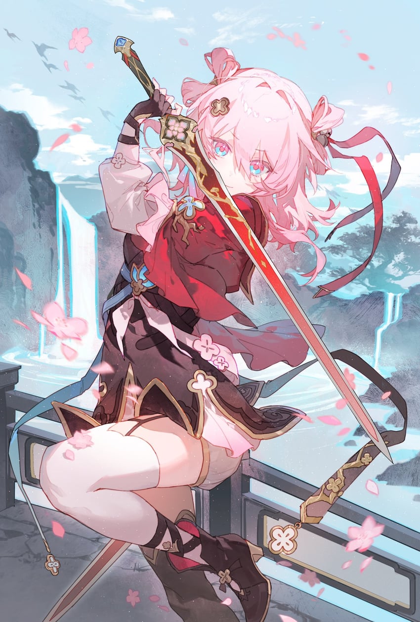 march 7th (honkai and 1 more) drawn by snowcake47