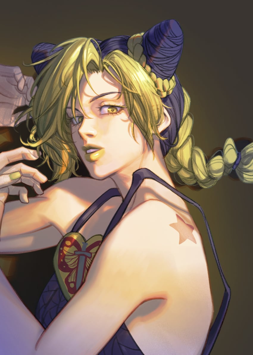 kujo jolyne (jojo no kimyou na bouken and 1 more) drawn by nezumi_(tuboshu2013)