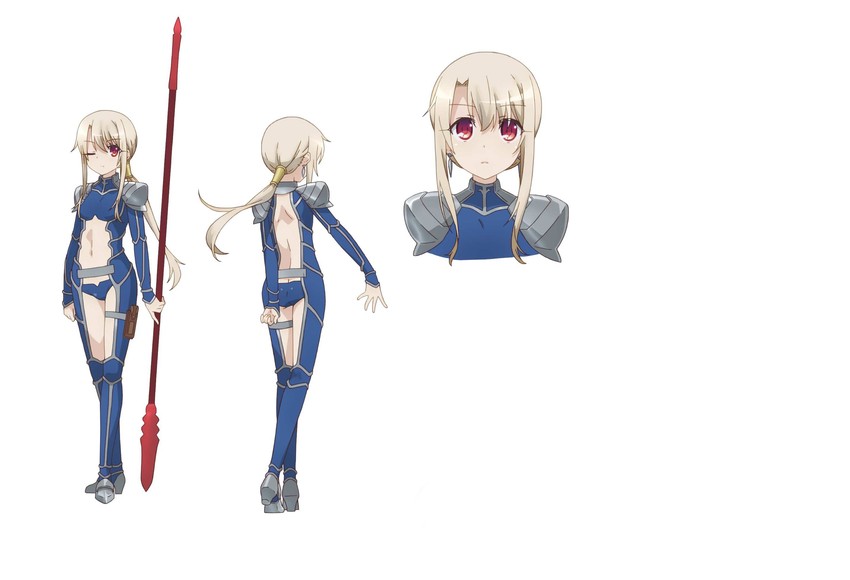 illyasviel von einzbern and cu chulainn (fate and 1 more)