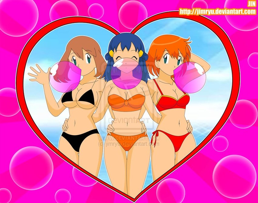dawn, may, and misty (pokemon and 2 more) drawn by jimryu Betabooru.
