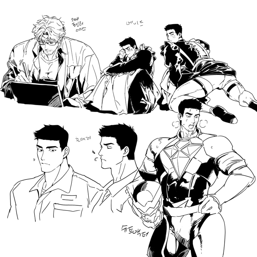 ao isami and lewis smith (yuuki bakuhatsu bang bravern) drawn by ekstmekajr