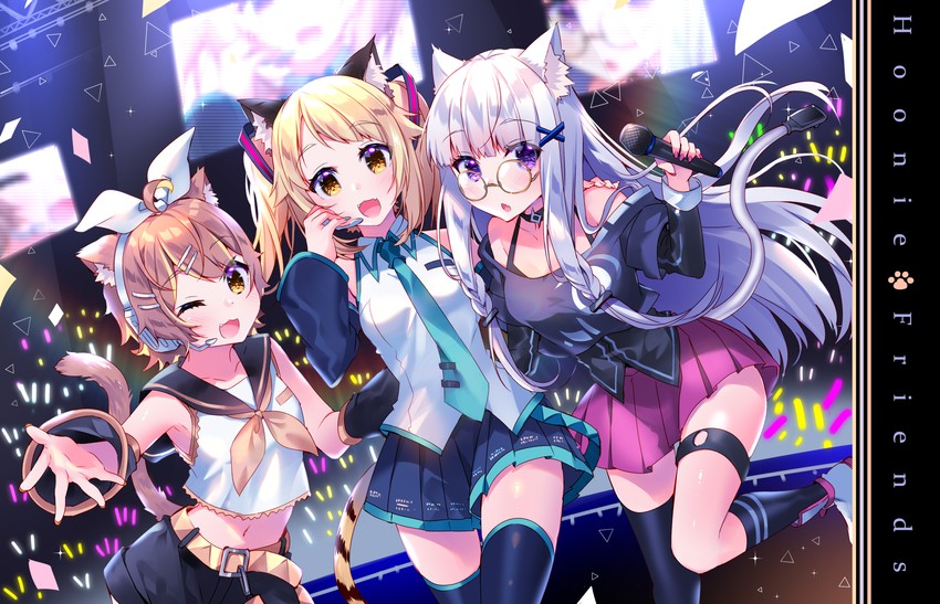 hatsune miku, kagamine rin, ia, annin miru, hoonie, and 1 more (vocaloid and 2 more) drawn by usagihime