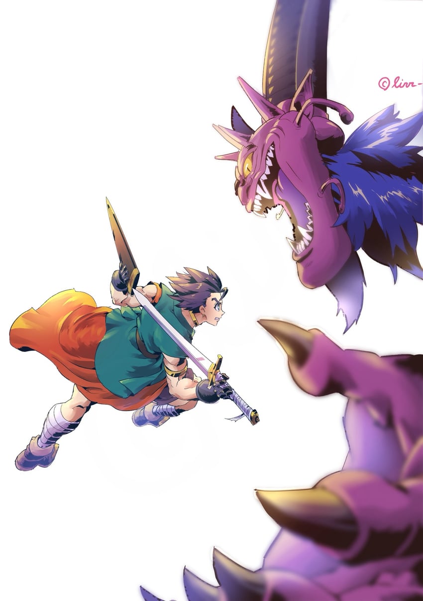 hero, mortamor, and deathtamor (dragon quest and 1 more) drawn by shey93735903