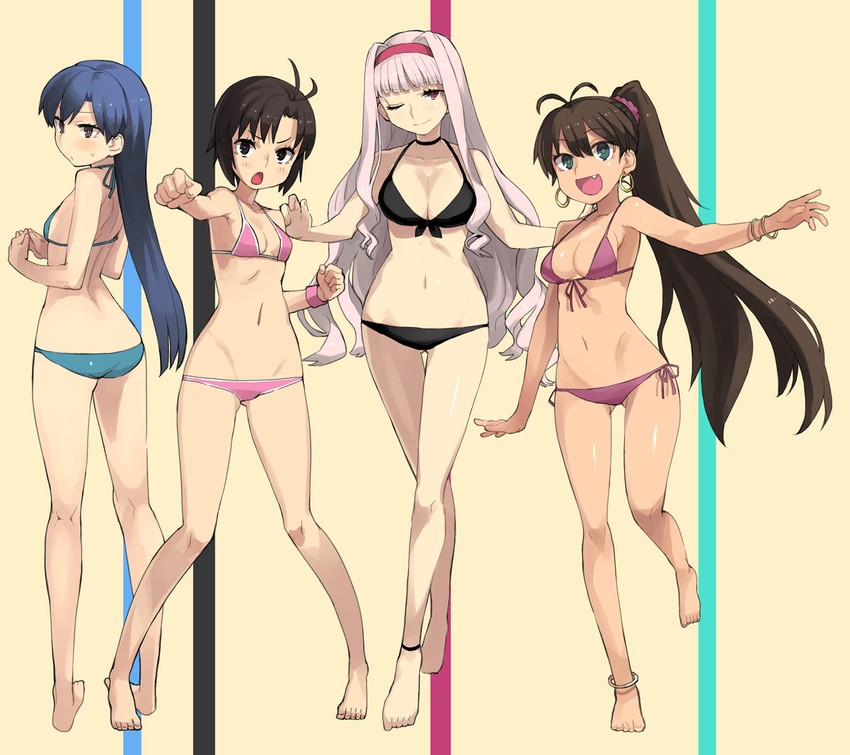 kisaragi chihaya, kikuchi makoto, shijou takane, and ganaha hibiki (idolmaster) drawn by yu_65026