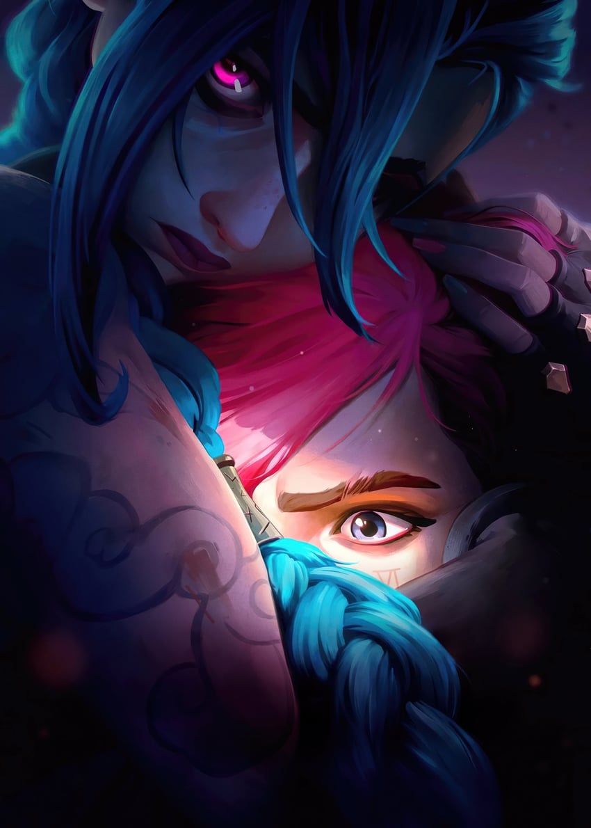 jinx, vi, arcane jinx, and arcane vi (league of legends and 1 more)