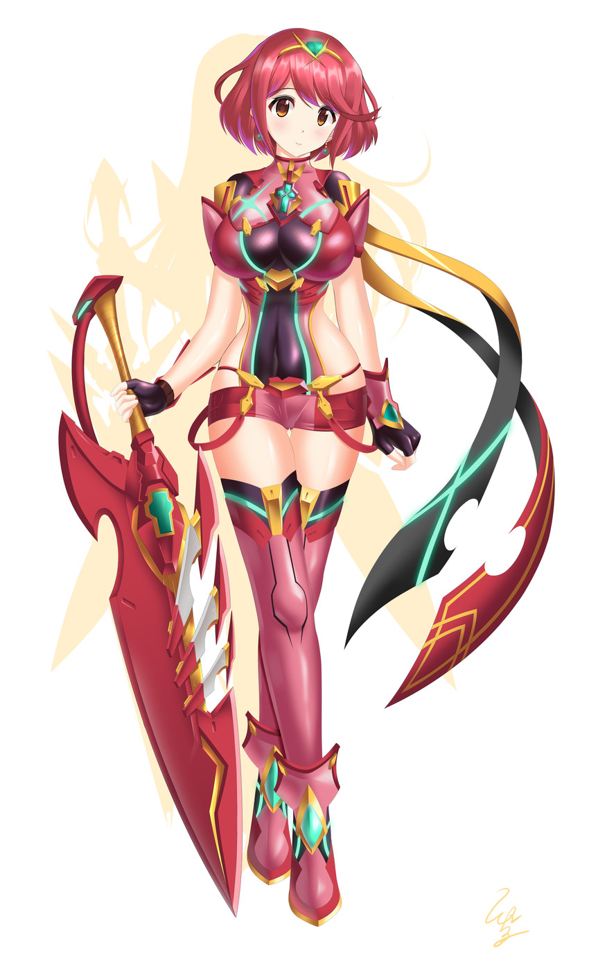 pyra (xenoblade chronicles and 1 more) drawn by yakkey