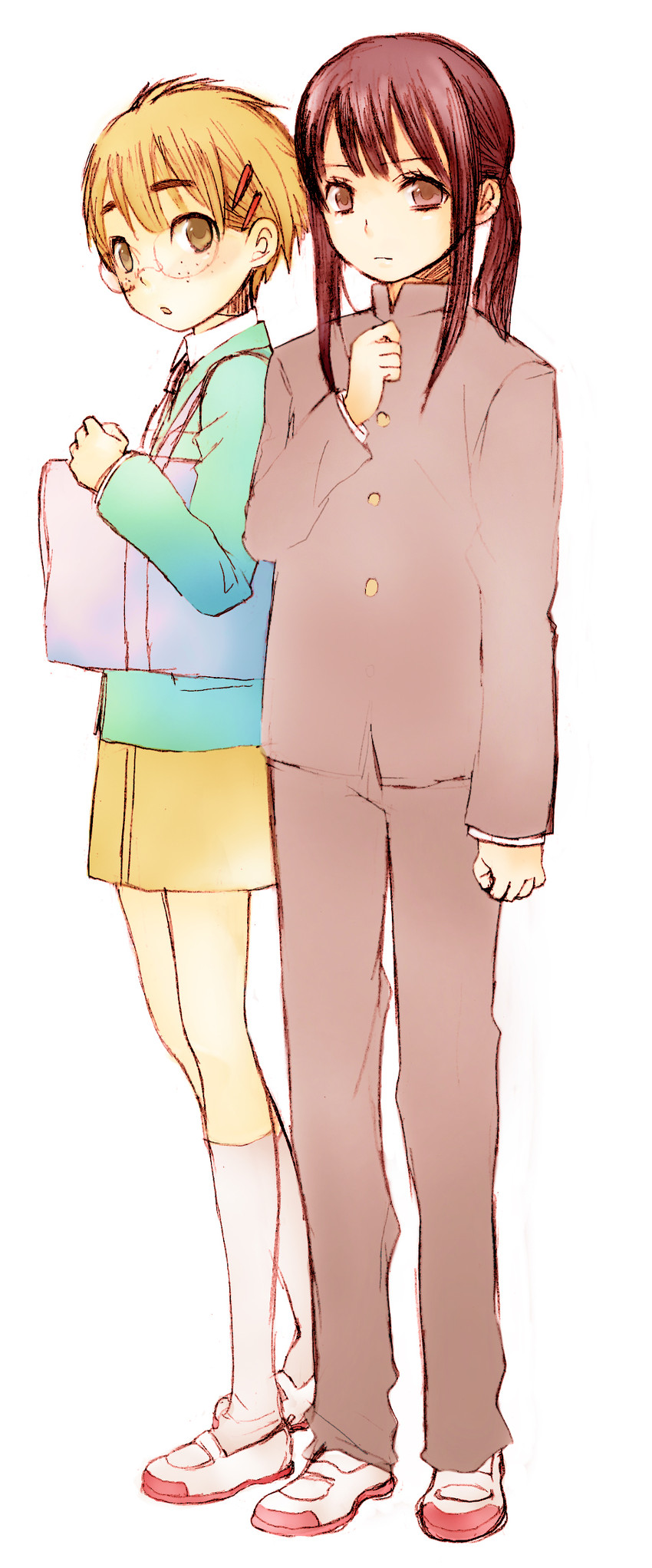 chiba saori and ariga makoto (hourou musuko) drawn by hinako-_-1011