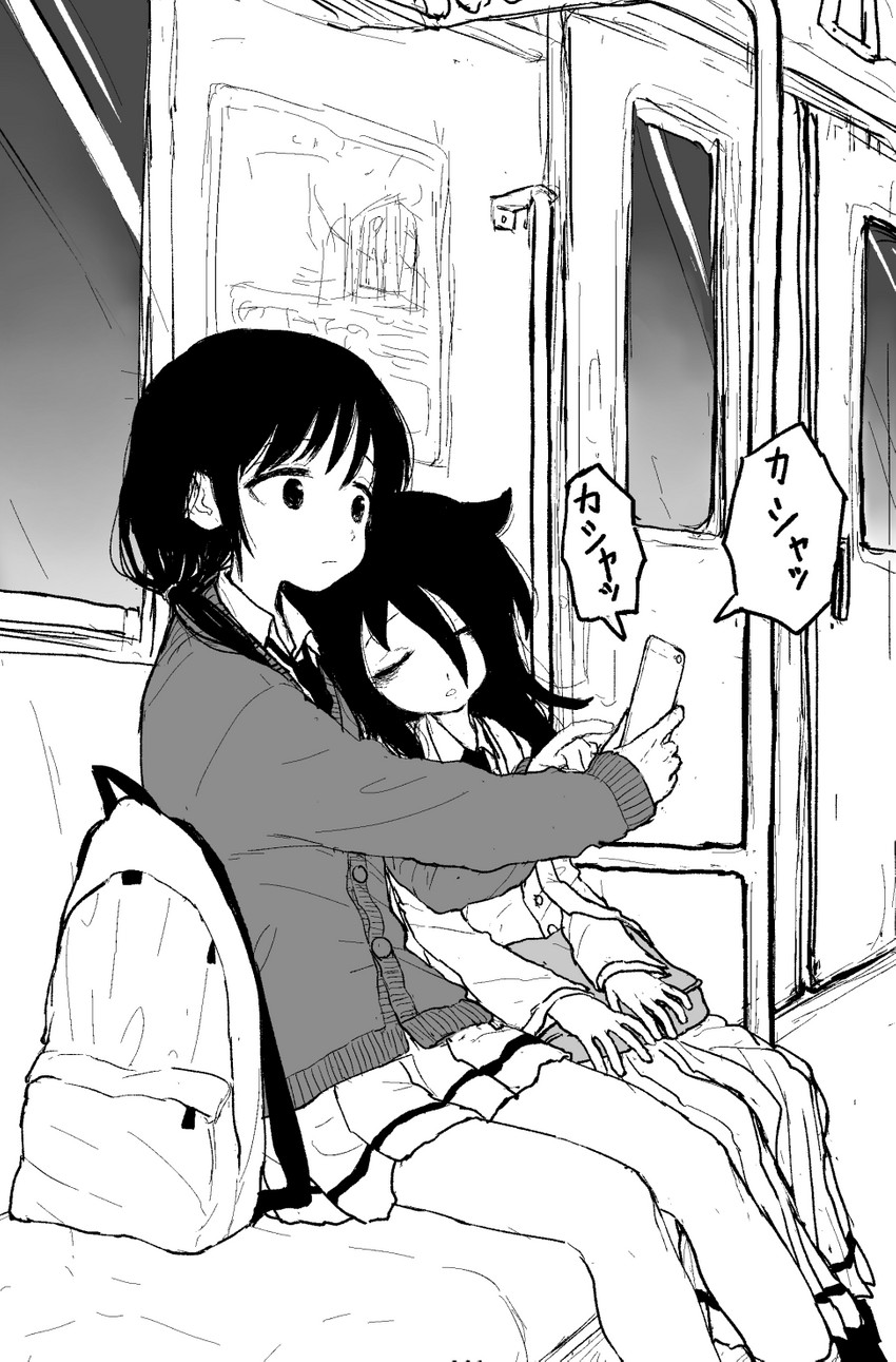 kuroki tomoko and tamura yuri (watashi ga motenai no wa dou kangaetemo omaera ga warui!) drawn by agagaga_(nagayama)