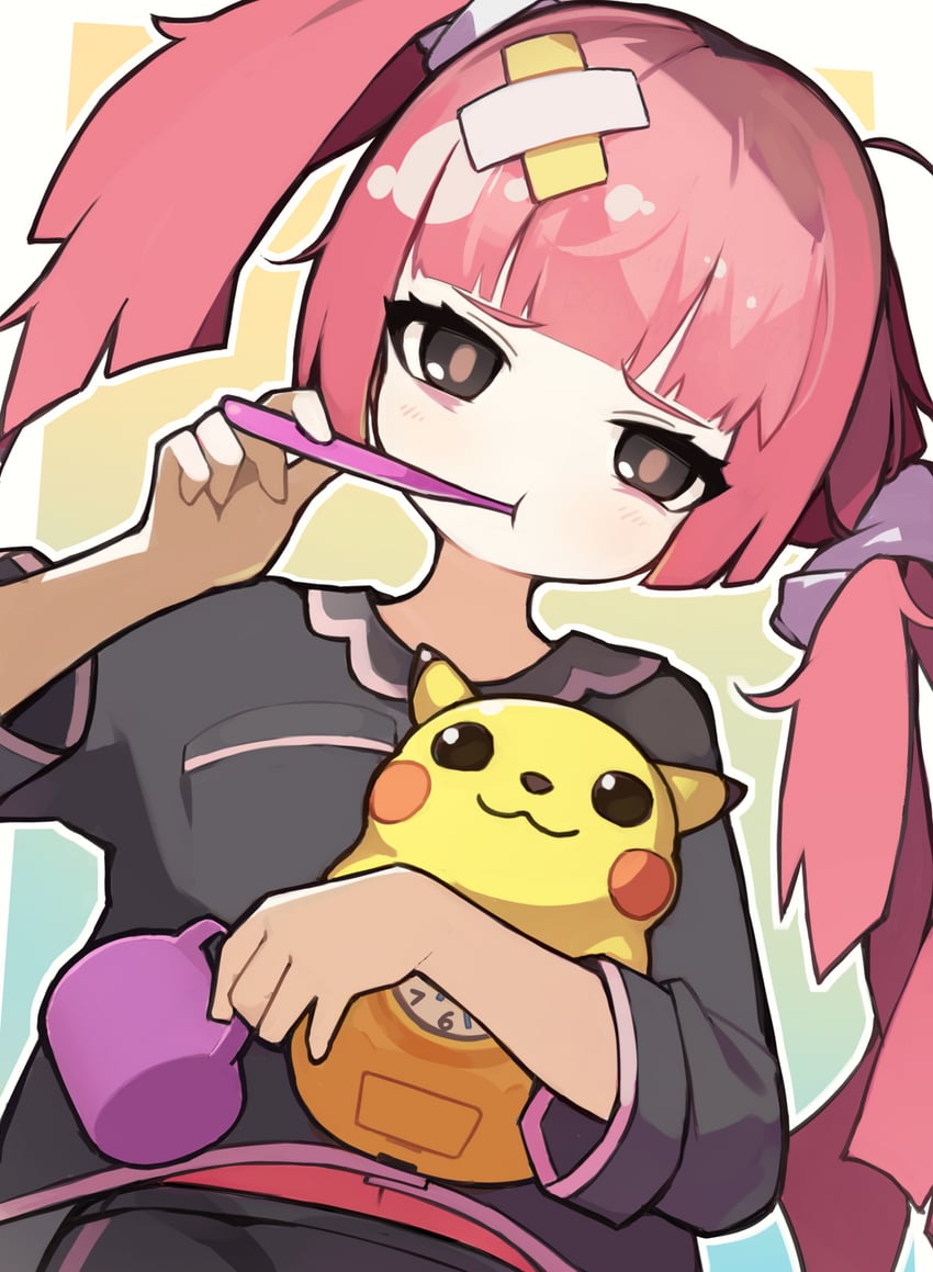 pikachu and coral (pokemon and 1 more) drawn by harufude