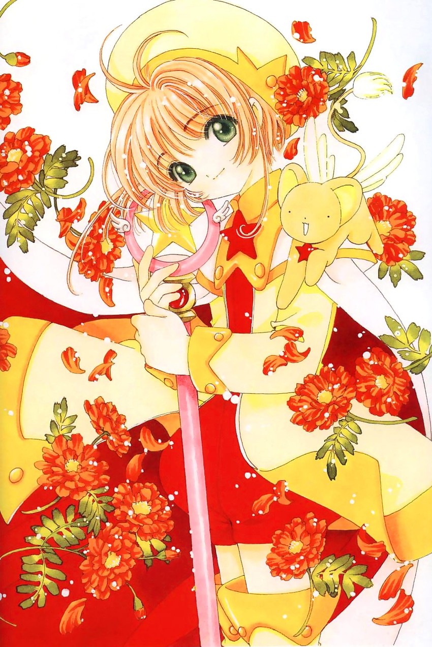 kinomoto sakura and kero (cardcaptor sakura) drawn by clamp_(circle)