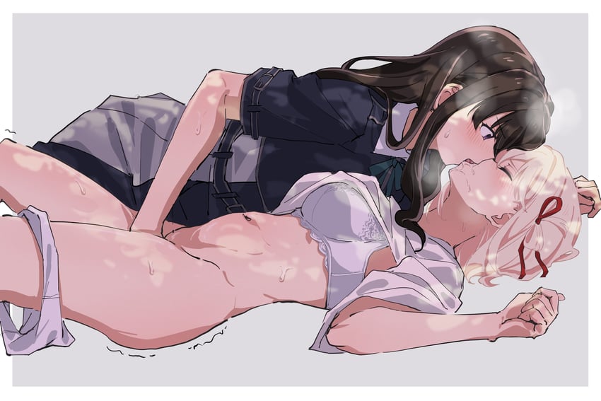 nishikigi chisato and inoue takina (lycoris recoil) drawn by fafayu